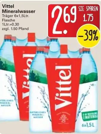 WEZ Vittel Mineralwasser 6x1,5L Angebot