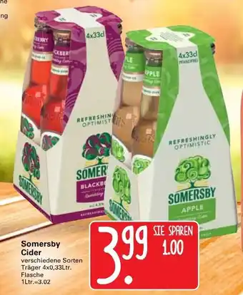 WEZ Somersby  Cider 4x0,33L Angebot