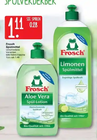 WEZ Frosch Spülmittel 500/750ml Angebot