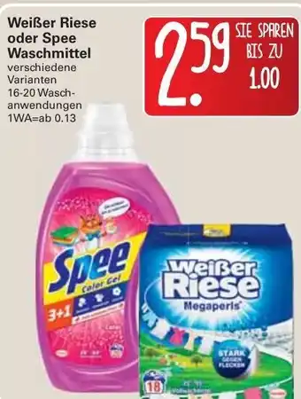 WEZ Weißer Riese oder Spee Waschmittel Angebot