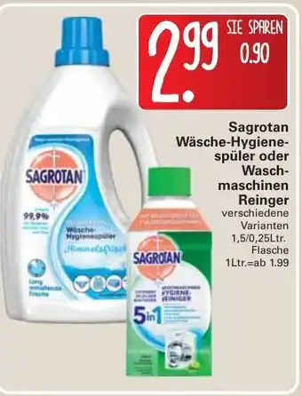 WEZ Sagrotan Wäsche Hygienespüler oder Waschmaschinen Reinger 1,5/0,25L Angebot