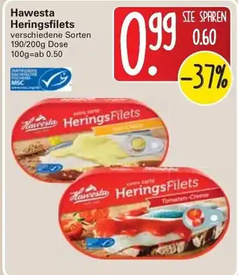 WEZ Hawesta Heringsfilets 190/200g Angebot