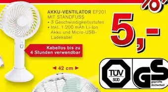 KODi Akku Ventilator EF201 Angebot