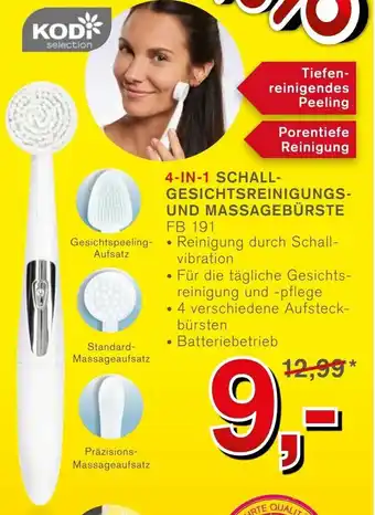 KODi Kodi Selection 4 in 1 Schall Gesichtsreinigungs und Massagebürste FB 191 Angebot