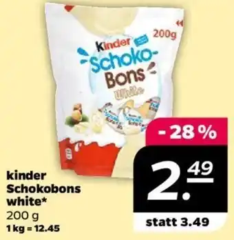 NETTO Kinder Schokobons white 200 g Angebot