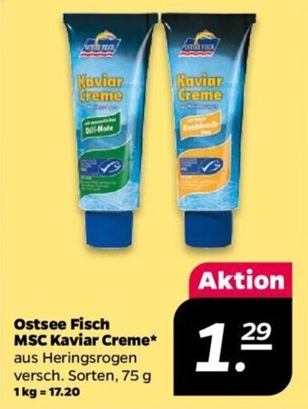 NETTO Ostsee Fisch MSC Kaviar Creme 75 g Angebot