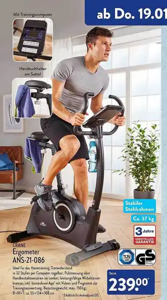 Aldi Nord Crane ergometer ans-21-086 Angebot