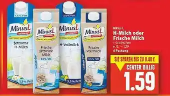 E-Center Minusl h-milch oder frische milch Angebot