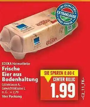 E-Center Edeka heimatliebe frische eier aus bodenhaltung Angebot