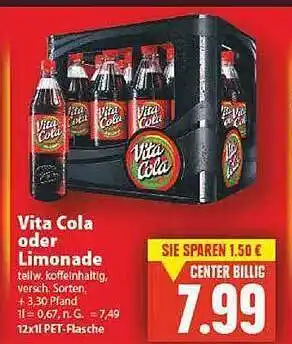 E-Center Vita cola oder limonade Angebot