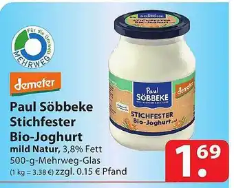 Famila Nord Ost Demeter paul söbbeke stichfester bio-joghurt Angebot