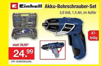 Zimmermann Einhell akku-bohrschrauber-set Angebot