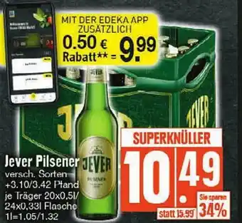 Edeka Scherer Jever pilsener Angebot