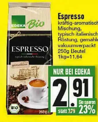 Edeka Scherer Edeka bio espresso Angebot