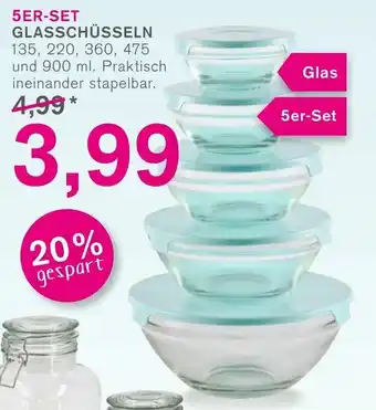 KODi 5er Set Glasschüsseln Angebot