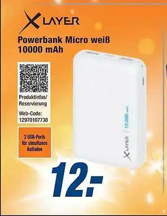 Expert Powerbank micro weiß 1000 mah layer Angebot