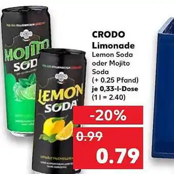 Kaufland Crodo limonade limon soda oder mojito soda Angebot