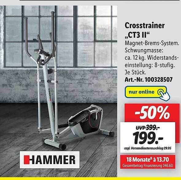Hammer crosstrainer „ct3 ii“ Angebot bei Lidl