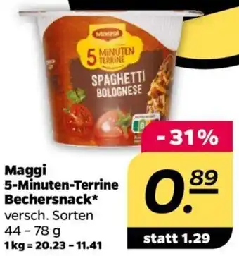 NETTO Maggi 5 Minuten Terrine Bechersnack 44-78 g Angebot