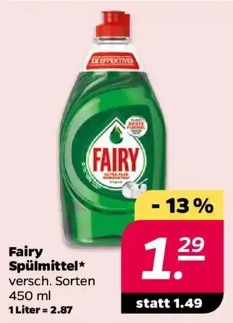 NETTO Fairy Spülmittel 450 ml Angebot