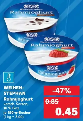 Kaufland Weihenstephan Rahmjoghurt 150 g Becher Angebot