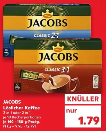 Kaufland Jacobs Löslicher Kaffee 140-180 g Packg. Angebot