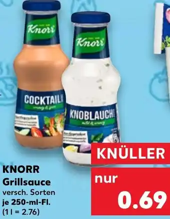 Kaufland Knorr Grillsauce 250 ml Fl. Angebot