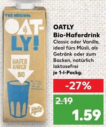 Kaufland Oatly Bio Haferdrink 1 L Packg. Angebot