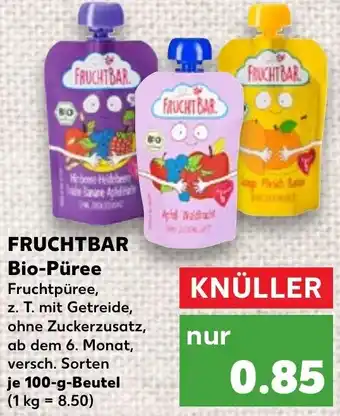 Kaufland Fruchtbar Bio Püree 100 g Beutel Angebot