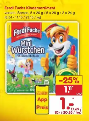 Netto Marken-Discount Ferdi Fuchs Kindersortiment 5*20/5*26/2*24 g Angebot