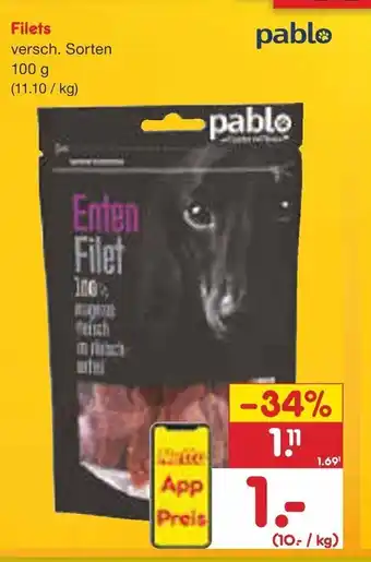 Netto Marken-Discount Pablo Filets 100 g Angebot