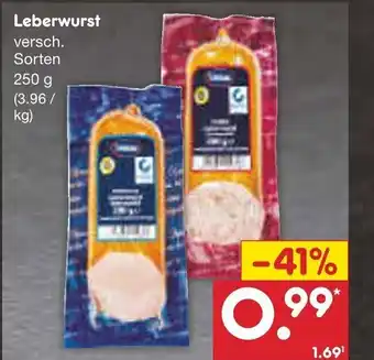 Netto Marken-Discount Leberwurst 250g Angebot