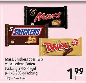 CITTI Markt Mars, snickers oder twix Angebot