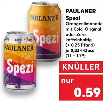 Kaufland Paulaner Spezi 0,33 L Dose Angebot