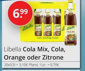 Sagasser Libella cola mix, cola, orange oder zitrone Angebot