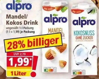 Norma Alpro mandel oder kokos drink Angebot