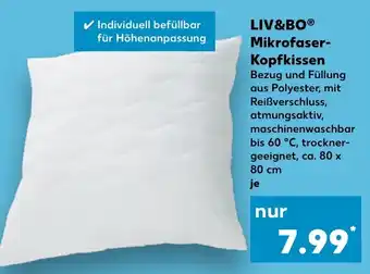 Kaufland Liv&Bo Mikrofaser Kopfkissen Angebot