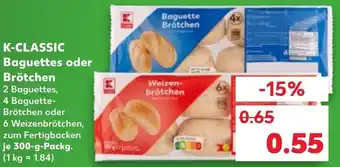 Kaufland K-Classic Baguettes oder Brötchen 300 g Packg. Angebot