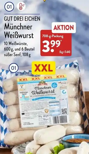 Aldi Nord Gut Drei Eichen Münchner Weißwurst 708 g Packung Angebot