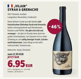 Vino Weinmarkt „vilain“ syrah & grenache Angebot