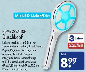 Aldi Nord Home Creation Duschkopf Angebot