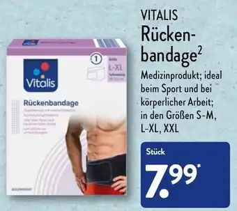 Aldi Nord Vitalis Rückenbandage Angebot