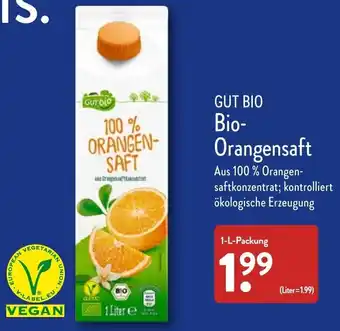 Aldi Nord Gut Bio Bio-Orangensaft 1 L Packung Angebot