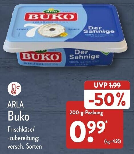 Arla Buko 200 g Packung Angebot bei Aldi Nord