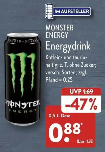 Aldi Nord Monster Energy Energydrink 0,5 L Dose Angebot