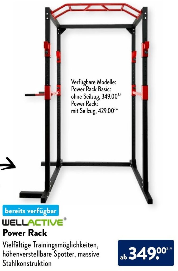 Wellactive Power Rack Angebot bei Aldi Nord