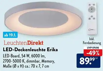 Aldi Nord Leuchten Direkt LED Deckenleuchte Erika Angebot