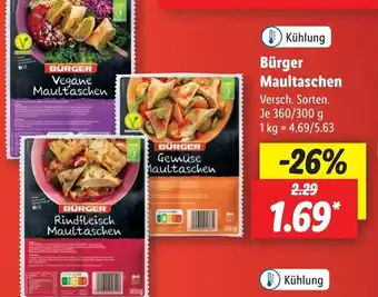 Lidl Bürger Maultaschen 360/300 g Angebot