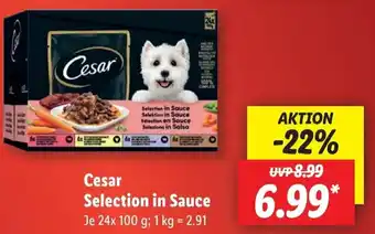 Lidl Cesar Selection in Sauce 24 x 100 g Angebot