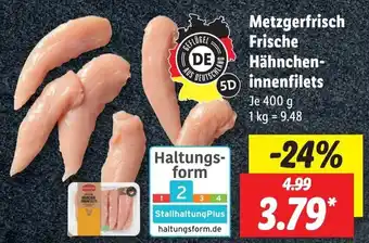 Lidl Metzgerfrisch Frische Hähncheninnenfilets 400 g Angebot